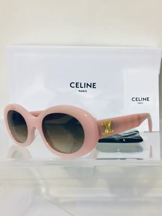 Celine Pink Sunglasses with Gold Detail